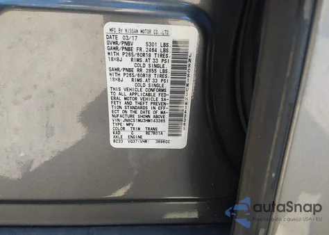 2017 Infiniti Qx70 из США, поврежденный, VIN JN8CS1MU3HM143365